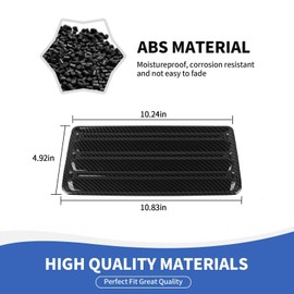 RAZPOY Hood Scoop Panel Cover Trim Compatible with Chevy Silverado 2022-2024 Exterior Accessories Carbon Fiber