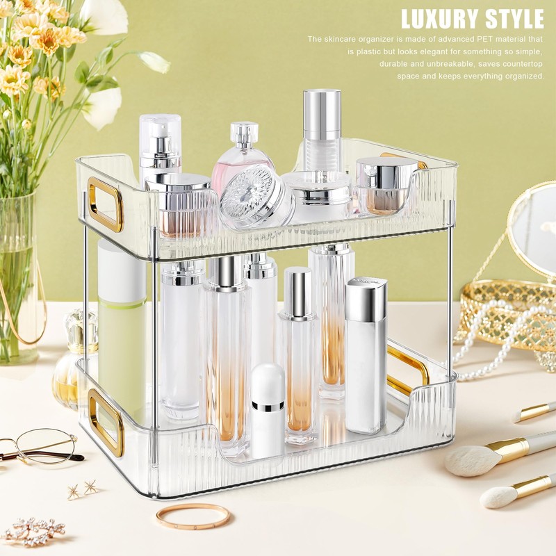TENDER EPOCH 2-Tier Bathroom Counter Organizer Countertop Storage, Dresser Organizer
