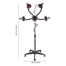 5 Head Infrared Heat Lamp,Salon Hair Dryer Color Processor,Free Adjustment Angle with Wheels Hair Steamer for Salon,Be Used in Barbershops,Beauty Salons,Other Places,and Perms,Styling,Head Care,Etc