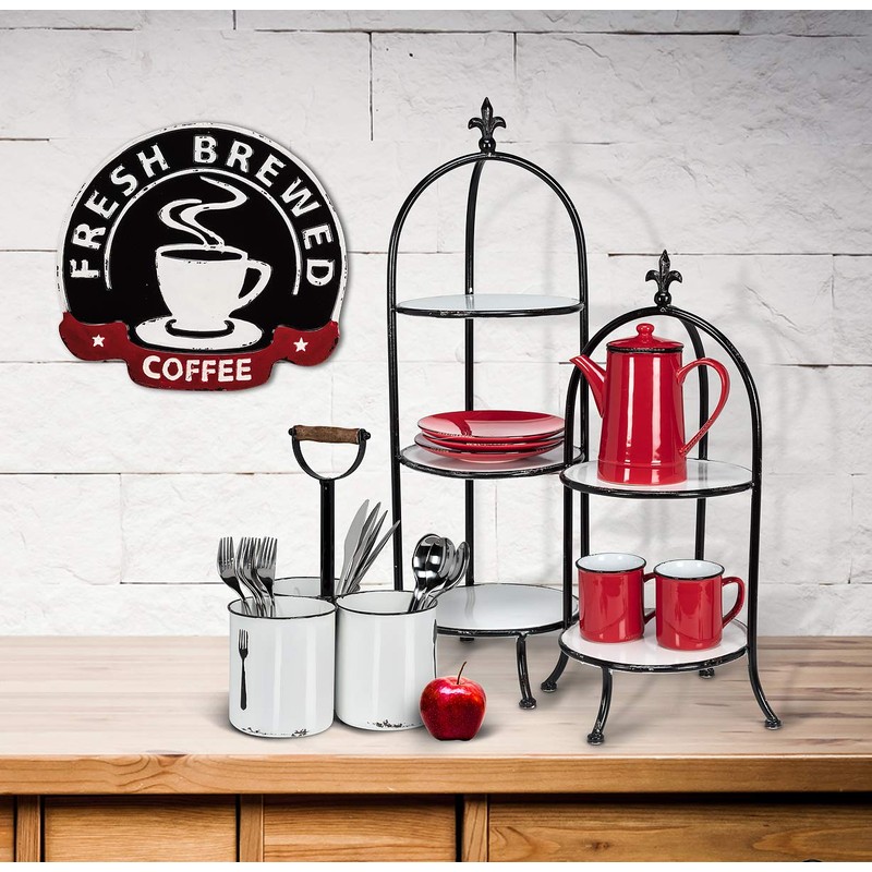 Abbott Collection Enamel Look Stoneware Mug, Red -