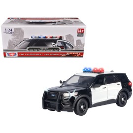 2022 Ford Police Interceptor Utility DCD Black and White 'Builder's Kit' with Front & Rear Flashing Light Bar for Soccer Wear