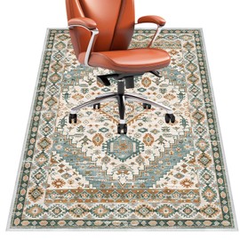 Office Chair Mat for Hardwood Floor, 36"X 48" Desk Chair Rug for Carpet, Anti-Slip Desk Chair Mat for Rolling Computer Chair, Floor Mat for Office Cleaned Easily (Green, 36"x48")