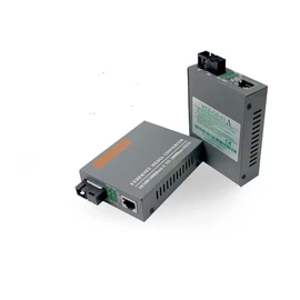 1 Par Convertidores Fibra Óptica Medios 10/1000 Ethernet 20km Convertidor Fibra Óptica Transceptor Ethernet Un puerto RJ45 y un solo SC/UPC de fibra óptica (monomodo)