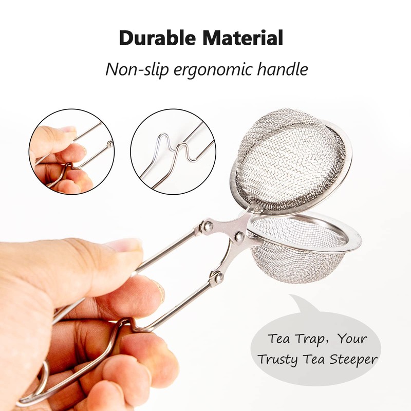 Snap Ball Tea Strainer, Exptolii 2 Pack Stainless Steel Tea