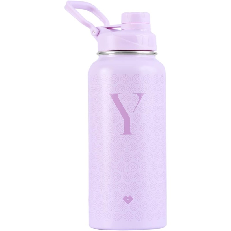 LuckyLy Termos para Agua Iniciales, Botella de 1 Litro, Regalos