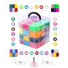 Pony Beads 5300pcs, Rainbow Kandi Beads Bulk for Bracelet Making,