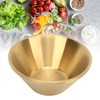 Stainless Steel Salad Bowls Gold Double Layer Exquisite Decorative Gold