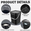 Zansens 12 Pcs 5 Gallon Square Bucket with Lid and