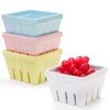ZEAYEA Set of 4 Berry Basket, Melamine Berry Bowl With