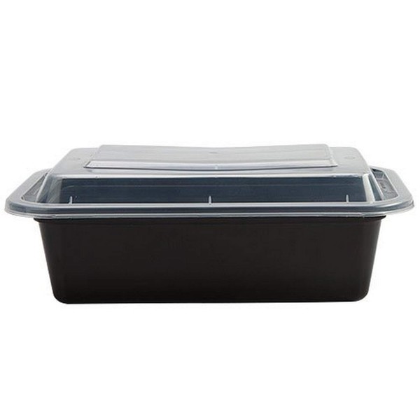 Nicole Home Collection Premium Deep Rectangle Black Containers - 8"