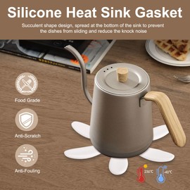 4 Pack Silicone Trivet Mat with Storage Bowl, Succulent Shape Pot Holders for Hot Pots and Pans, Multi-Use Trivets Non Slip Coasters for Hot Dishes and Countertop(Dark)