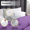 EGYPTO Polycotton Lilac Double Duvet Cover Set - Soft, Breathable