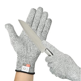 Elftoyer Cut Resistant Gloves Work Gloves Level 5 Working Safety Glove Man Cut Proof Gloves for Kitchen Butcher Outdoor Garden Work Protective Hands