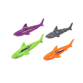 Gatuida 4Pcs Adorable Diving Sharks Multi Function Portable Pool for Fun Underwater Swimming Accessories Design to Stimulate Vision and Promote Skills