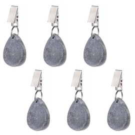 VIVIIHOO Tablecloth Weights Heavy | Pack of 6 | Tablecloth Weight Set Tablecloth Pendant Heavy Outdoor Heavy Tablecloth Weight Clips Grey Marble Tablecloth Weight for Outdoor Family