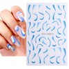 Winning Smile 6 Sheets Nail Art Decals 3D Embossed Stickers