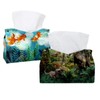 2 Pack Tissue Box Cover Holder, Dinosaurs in Forest Rectangle