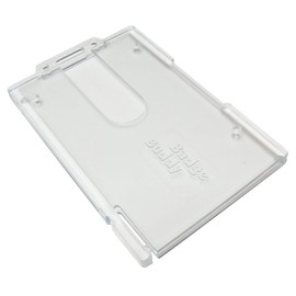 PCL Media ltd 2 x Badge Buddy Portrait Double Identity ID Badge Card Pass Badge Holder Double ID Card Holder