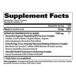 Suplemento Deportivo Nitraflex GAT Sport Ponche Frutas 300g 30 Porciones                                                                              