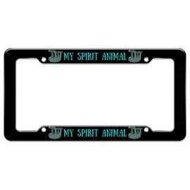 GRAPHICS & MORE My Spirit Animal is a Sloth License Plate Tag Frame
