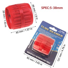 ATB-Foger 2 in 1 Deburring Plastic Universal Copper Pipe Pipes Deburring Inner External Cutter for Copper Aluminium and Soft Steel Tubes Indoor and Outdoor 5-38 mm