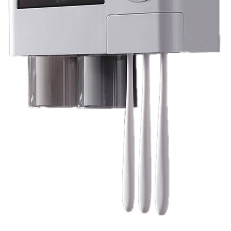 Wall Mounted Toothbrush Holder Multi Function Magnetic Absorption Bathroom Storage