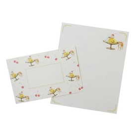 Natsuka Murata K01-AHP-384 Shibainuto Pure Cafe Letter Set [Pudding] Cute