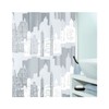 Spirella Skyline PEVA Opaque Plastic Shower Curtain, 180 x 200