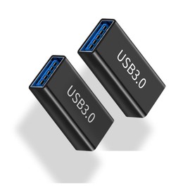 2pcs USB-A Female to USB-A Female Converter Adapter 10Gbps USB3.0Gen2 Converter Connector 10Gbps High Speed Data Transfer Type