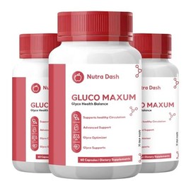 nutradash (3 Pack) Gluco Maxum, Gluco Maxum Capsules, Gluco Maxum Supplement, Gluco Maxum Pills