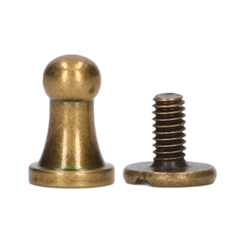 200 Sets Chicago Screws 6x4mm Pure Copper Strong Round Head