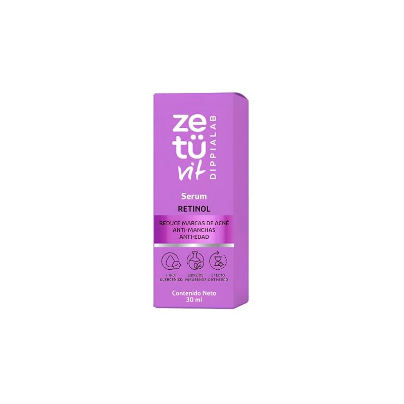 Serum Retinol Anti-Edad, Reduce Marcas de Acné y Manchas, Hipoalergénico,