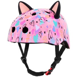 Helmet for Kids 8-14, Adjustable Kids Bike Helmet with DIY Cat Ears for Girls Youth for Skateboard Scooter Cycling Roller Skating