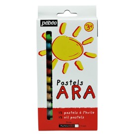 Pebeo 41781 Pastell Ölstift, Länge 67 mm, Mine Durchmesser 10 mm, Kartonetui mit 12 verschiedenen Farben