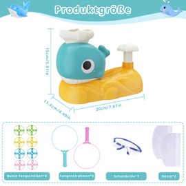 CIGAA Outdoor Toy for Children, Flying Disc Launcher, Garden Toy, Outdoor Games for Children, Flying Plates Toy, Gifts for 3-10 Years Old Boy Girl, Blue