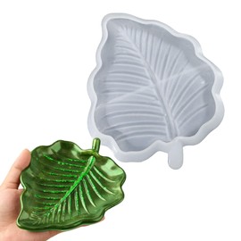 Heyiminy Leaf Silicone Molds for Resin, Large Tray Mold for Epoxy Resin, 3D Leaf Jewelry Plate, Concrete, Plaster, and Clay Casting Molds for Art, Storage Container, Trinket Dish, Home Decor