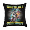 Genetic Science Gene Sequencing DNA Geneticist Throw Pillow