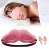 Sleeping Mask Blackout Eye Mask,3D Stereo Pink Eye Mask for