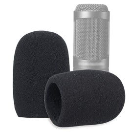 Windscreen Foam Cover, Windscreen Pop Filter for Audiotechnica AT2020 Condenser Studio Microphone and Large Size Mic by SUNMON (2 PACK)