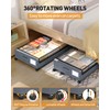 YEEBONIX Under Bed Storage with Wheels, Square Under Bed Storage