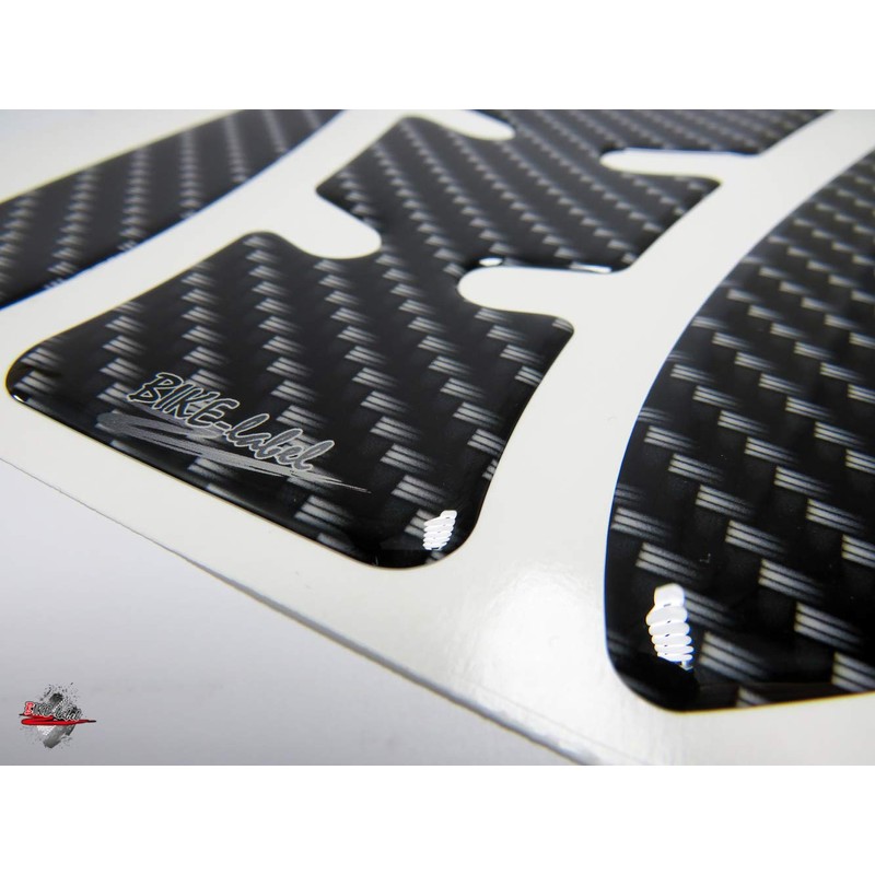 BIKE-label 502998 Tank Pad Motorcycle Protection Sticker Carbon Look Black