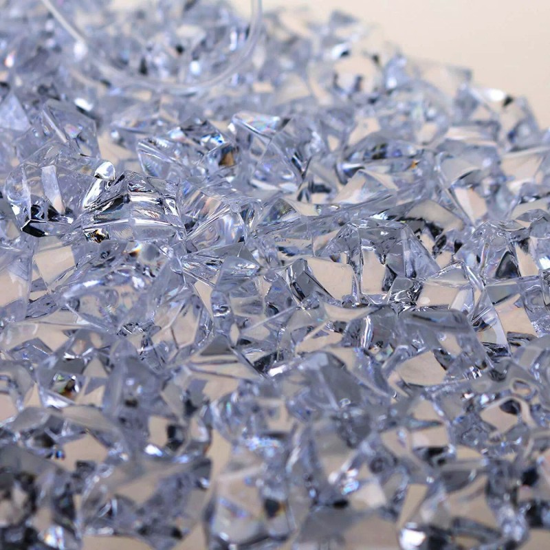 PMLAND Clear Acrylic Ice Rocks Crystals Cubes Gems 3lbs Bulk