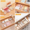 SMARTAKE 13-Piece Drawer Organizers with Non-Slip Silicone Pads, 5-Size Desk