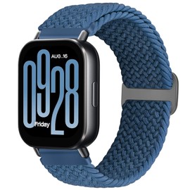 [Bcuckood] Braided Watch Band Compatible with Redmi Watch 5 Active/Redmi Watch 5 Lite, 22mm Quick Release Solo Loop, Adjustable Elastic Nylon Sport Band, Redmi Watch 5 Active/Watch 5 Lite Replacement