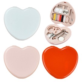 3 Pieces Heart Shaped Mini Sewing Box, Small Sewing Kit, Mini Sewing Kit, Travel Sewing Kit, Mini Travel Sewing Kit, DIY Tool Accessories
