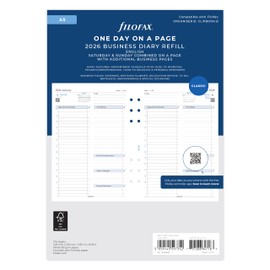 Filofax A5 business day per page English appointments 2026 diary 26-68519