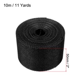 PATIKIL 2 Inch Wide 11 Yards Burlap Fabric Ribbon, Jute Crafts Roll Wrapping for Party Home DIY Wrapping Decoration Black
