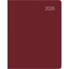 Taschenkalender bordeaux 2026 - Büro-Kalender 8,3x10,7- 1W/2S - flexibler Kunststoffeinband