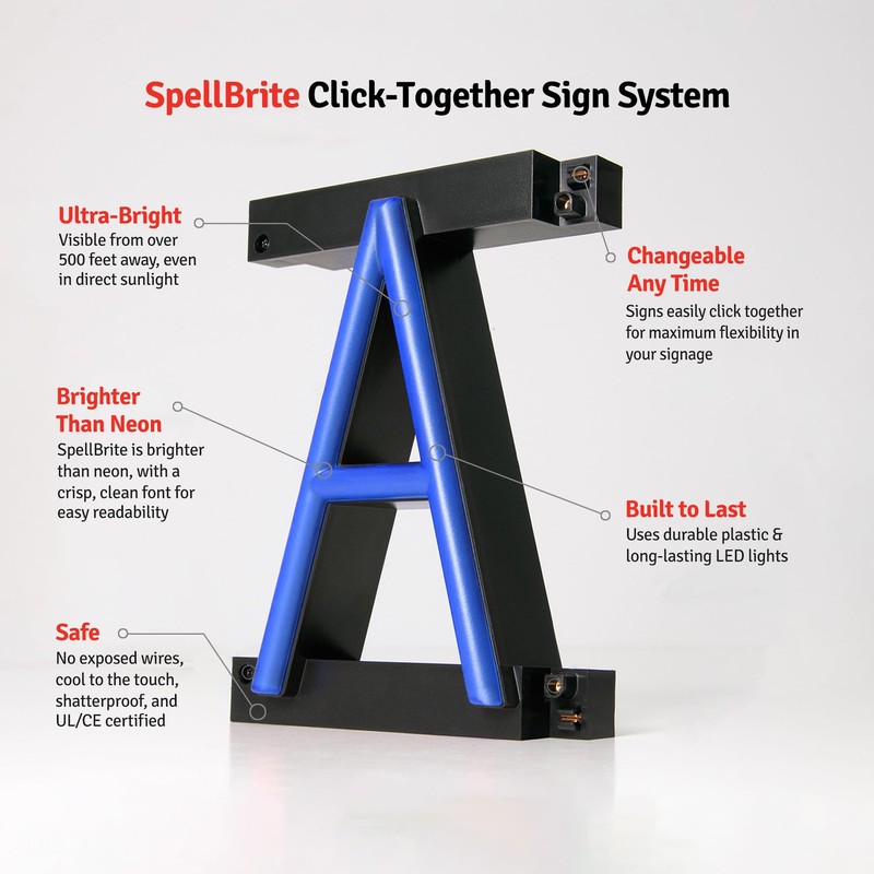 SpellBrite LED Letter A | Build DIY Signs You Can