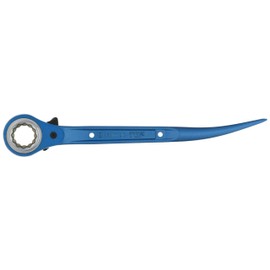 Top Industry (TOP) Compact Ratchet Wrench, 0.7 x 0.8 inches (17 x 21 mm), Curved Shino Thin Socket, Scaffolding, For Residential Construction, RM-17x21C, Tsubamesanjo, Made in Japan *2 Pieces